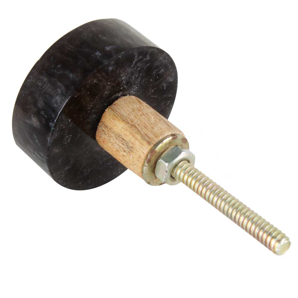 Round Wood and Resin Drawer Knob